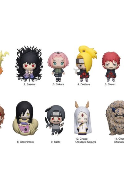 Monogram Int.: Naruto 3D PVC-Taschenanhänger Series 6 Display (24)