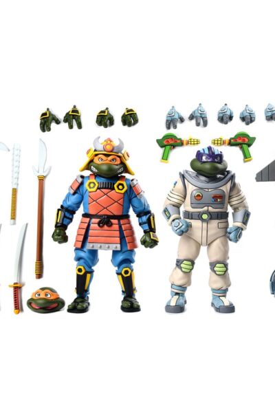 NECA: Teenage Mutant Ninja Turtles (Cartoon) Actionfiguren 2er-Pack Space Adventure & Samurai Turtles 18 cm