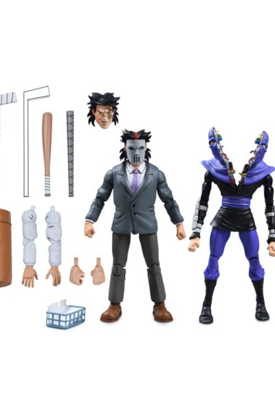 NECA: Teenage Mutant Ninja Turtles (Cartoon) Actionfiguren 2er-Pack Business Suit Casey Jones & Split Foot Soldier 18 cm