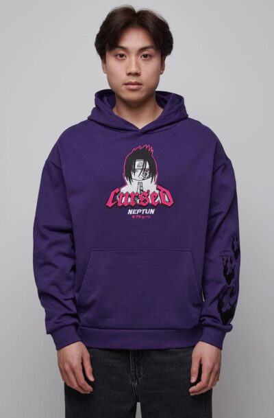 Neptun: Naruto Shippuden Kapuzenpullover Graphic Purple Grösse S