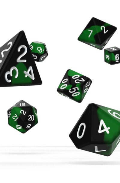 Oakie Doakie Dice: Oakie Doakie Dice Würfel RPG-Set Glow in the Dark – Biohazard (7)