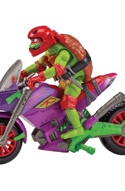 Playmates: Die Abenteuer der Teenage Mutant Ninja Turtles Actionfigur mit Fahrzeug Raphael & Purple Dragon 12 cm
