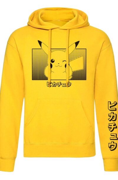 Heroes Inc: Pokemon Kapuzenpullover Pikachu Katakana Grösse M