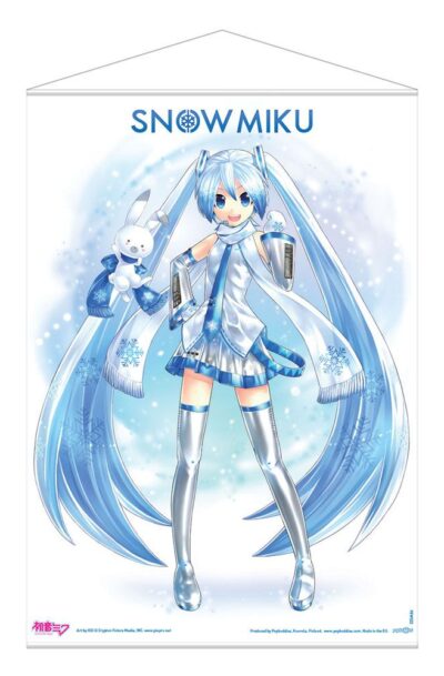 POPbuddies: Hatsune Miku Wandrolle Snow Miku 50 x 70 cm