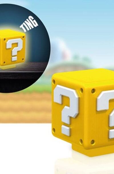 Paladone Products: Super Mario Nachttischlampe mit Sound Fragezeichen-Block 8 cm