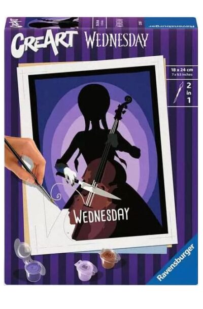 Ravensburger: Wednesday CreArt Malen nach Zahlen Malset Wednesday 18 x 24 cm