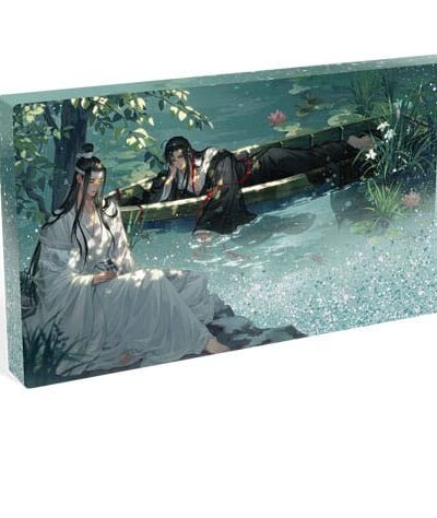 Sakami Merchandise: Grandmaster of Demonic Cultivation Acryl Block mit Glitzer Wei Wuxian & Lan Wangji Lotus Pond 17 x 10 cm