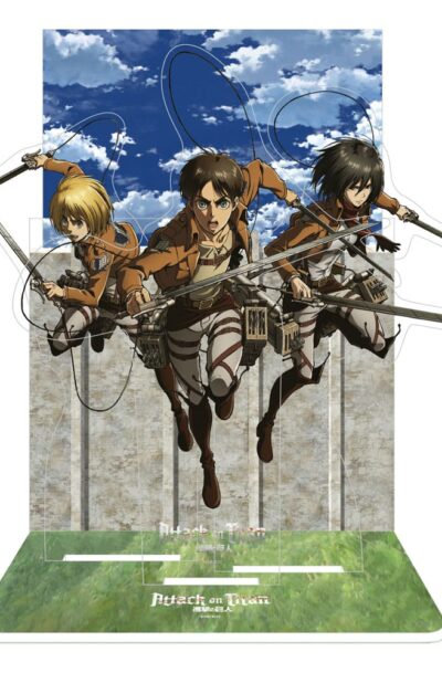 Sakami Merchandise: Attack on Titan Acryl Diorama Eren, Mikasa & Armin 20 cm