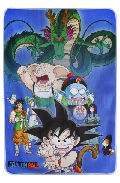 SD Toys: Dragon Ball Fleecedecke Shenron and Heroes 100 x 150 cm