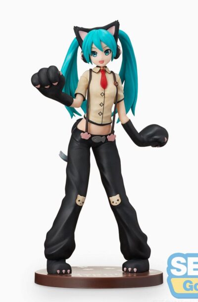 Sega: Hatsune Miku Project DIVA Arcade Future Tone SPM PVC Statue Hatsune Miku Kitty Cat 23 cm