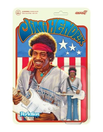 Super7: Jimi Hendrix ReAction Actionfigur Jimi Hendrix (Festival) 10 cm