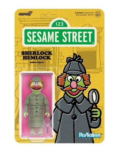 Super7: Sesamstrasse ReAction Actionfigur Wave 03 Sherlock Hemlock 10 cm