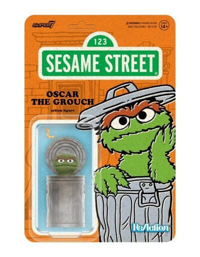 Super7: Sesamstrasse ReAction Actionfigur Wave 02 Oscar 10 cm