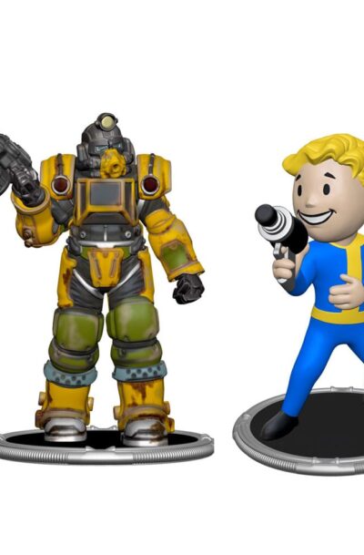Syndicate Collectibles: Fallout Minifiguren 2er-Pack Set A Excavator & Vault Boy (Gun) 7 cm