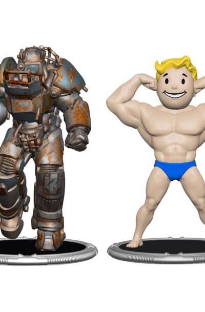 Syndicate Collectibles: Fallout Minifiguren 2er-Pack Set E Raider & Vault Boy (Strong) 7 cm