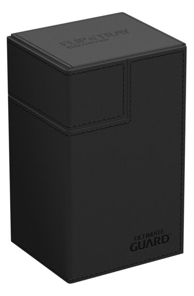 Ultimate Guard: Ultimate Guard Flip`n`Tray 80+ XenoSkin Monocolor Schwarz
