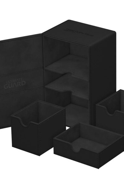 Ultimate Guard: Ultimate Guard Twin Flip`n`Tray 160+ XenoSkin Monocolor Schwarz