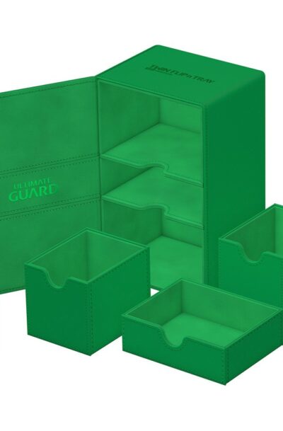 Ultimate Guard: Ultimate Guard Twin Flip`n`Tray 160+ XenoSkin Monocolor Grün