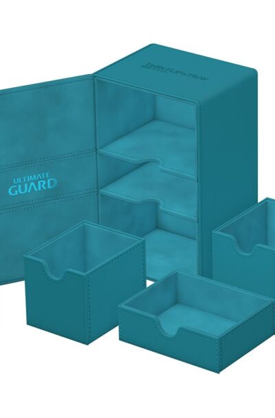Ultimate Guard: Ultimate Guard Twin Flip`n`Tray 160+ XenoSkin Monocolor Petrolblau