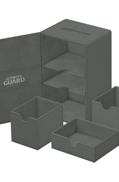 Ultimate Guard: Ultimate Guard Twin Flip`n`Tray 160+ XenoSkin Monocolor Grau