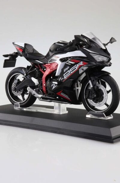 Aoshima: Diecast Bike Series Statue 1/12 Kawasaki Ninja ZX-25R Metallic Spark Black×Peal Flat Stardust White 16 cm