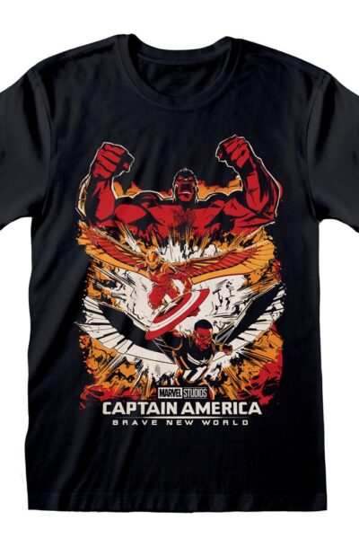 Heroes Inc: Captain America Brave New World T-Shirt Montage Grösse M