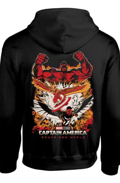 Heroes Inc: Captain America Brave New World Kapuzenpullover Crushed Sheild  Grösse L