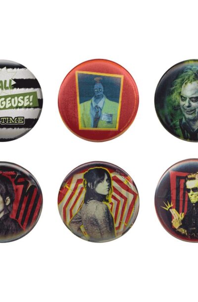 Cinereplicas: Beetlejuice Ansteck-Buttons 6er-Pack