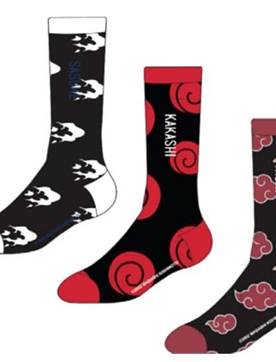 Difuzed: Naruto Socken Sasuke, Kakashi, Itachi 3er-Pack 39-42