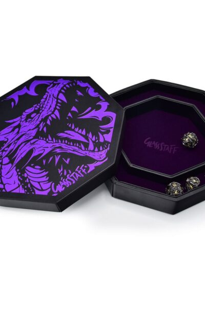Glassstaff: CritStones Arena Würfelteller Purple Dragon