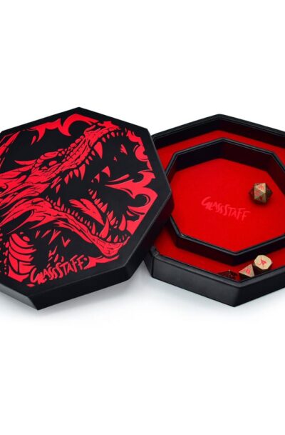 Glassstaff: CritStones Arena Würfelteller Red Dragon