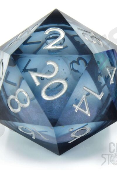Glassstaff: CritStones Liquid Core Würfel D20 Ocean Orb 5 cm