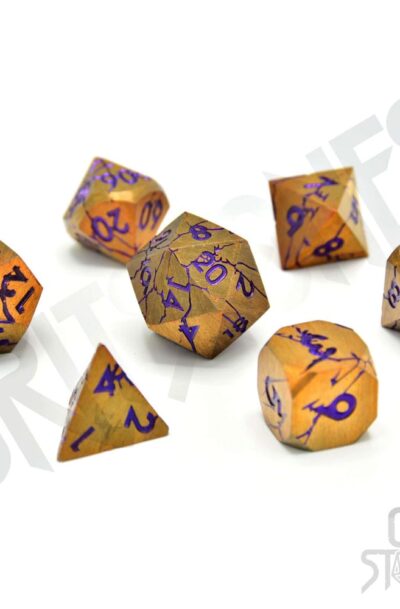 Glassstaff: CritStones Metal Würfel Set Shattered Sigils (7)