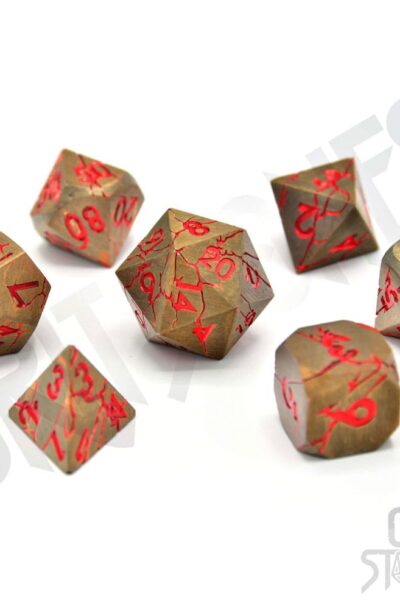 Glassstaff: CritStones Metal Würfel Set Rage Within (7)