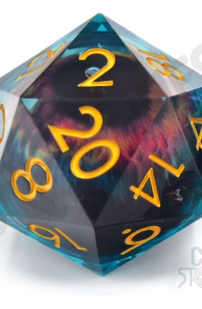 Glassstaff: CritStones Liquid Core Würfel D20 Eye of the Oracle 5 cm