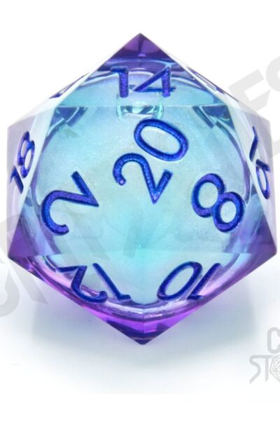 Glassstaff: CritStones Liquid Core Würfel D20 Moonlight Mystery 3 cm