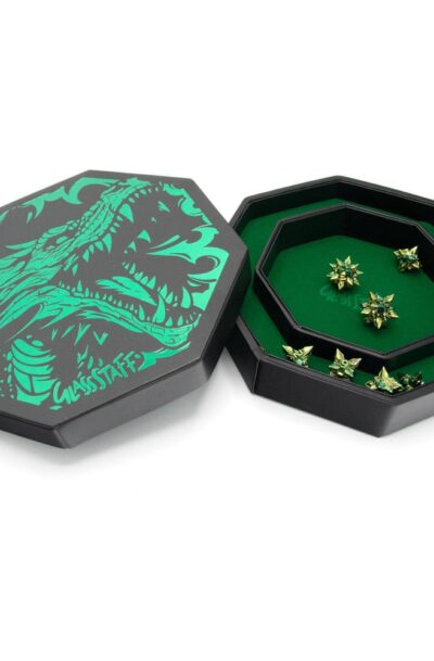 Glassstaff: CritStones Arena Würfelteller Green Dragon