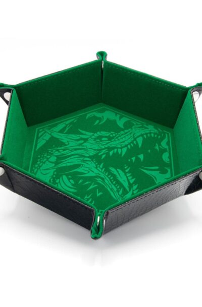 Glassstaff: CritStones Faltbarer Würfelteller Dragon Skin Edition Green
