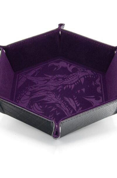 Glassstaff: CritStones Faltbarer Würfelteller Dragon Skin Edition Purple
