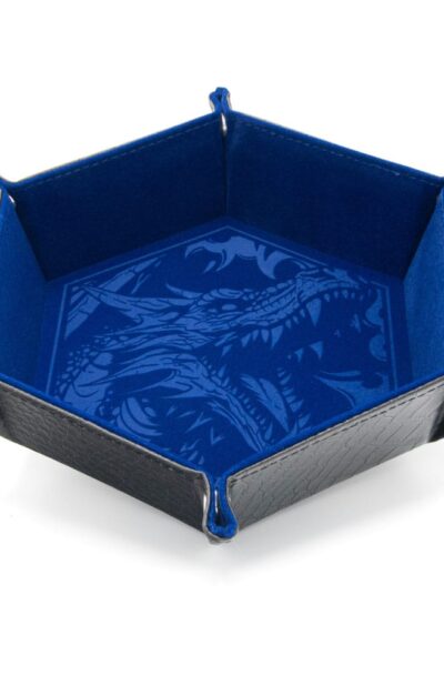 Glassstaff: CritStones Faltbarer Würfelteller Dragon Skin Edition Blue