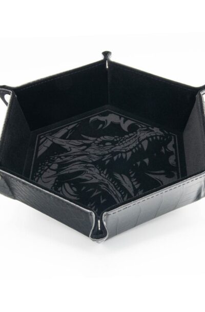 Glassstaff: CritStones Faltbarer Würfelteller Dragon Skin Edition Black