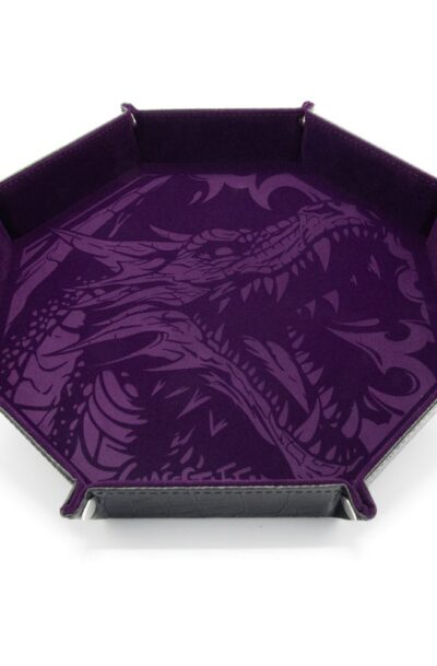 Glassstaff: CritStones Faltbarer Würfelteller Dragon Skin XL Edition Purple