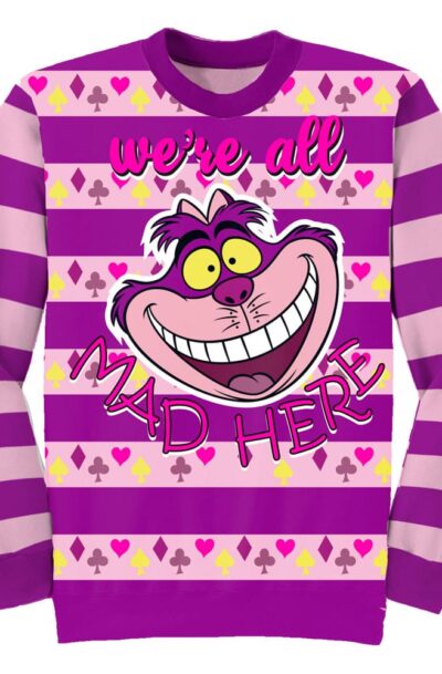 Heroes Inc: Disney Sweatshirt Jumper Alice im Wunderland All Mad Here Grösse S