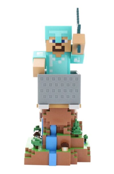 Exquisite Gaming: Minecraft Cable Guys Lade-Halter Steve in Diamond Armour 22cm