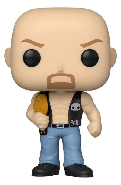 Funko: WWE POP! Vinyl Figur SC Steve Austin w/Belt 9 cm
