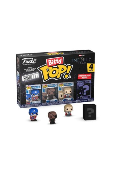 Funko: Marvel Bitty POP! Vinyl Figuren 4er-Pack Captain America 2,5 cm