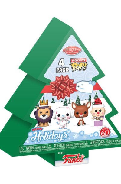 Funko: Rudolph Holiday 2024 Pocket POP! Vinyl Schlüsselanhänger 4er-Pack Tree Holiday Box 4 cm