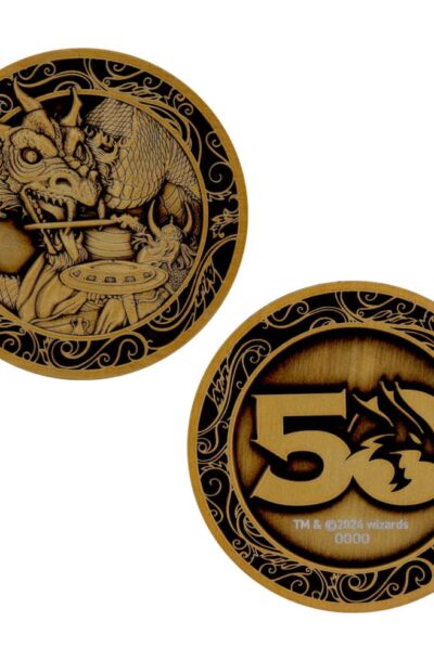 FaNaTtik: Dungeons & Dragons Sammelmünze 50th Anniversary Antique Gold Edition 4 cm