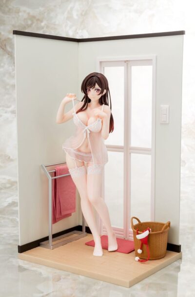 Hakoiri Musume Inc.: Rent-A-Girlfriend PVC Statue 1/6 Chizuru Mizuhara See-through lingerie figure angel white Ver. 23 cm
