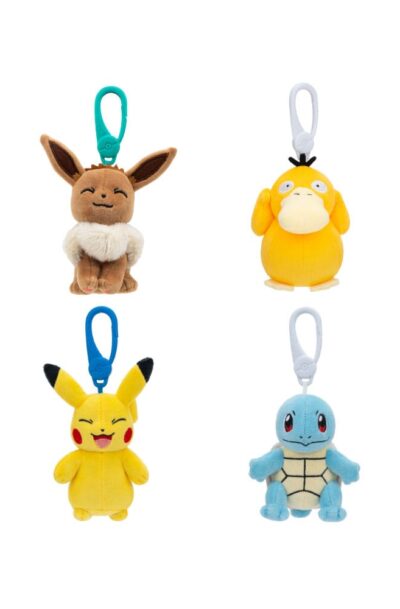 Jazwares: Pokémon Plüschfiguren mit Clip On 10 cm Sortiment (6)